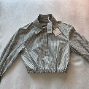 SIMKHAI Blythe Cropped Button Down Top Size XS